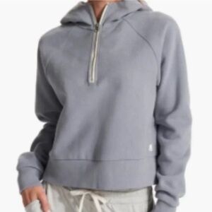 Vuori Cropped Quarterzip Blue Flint (Large)